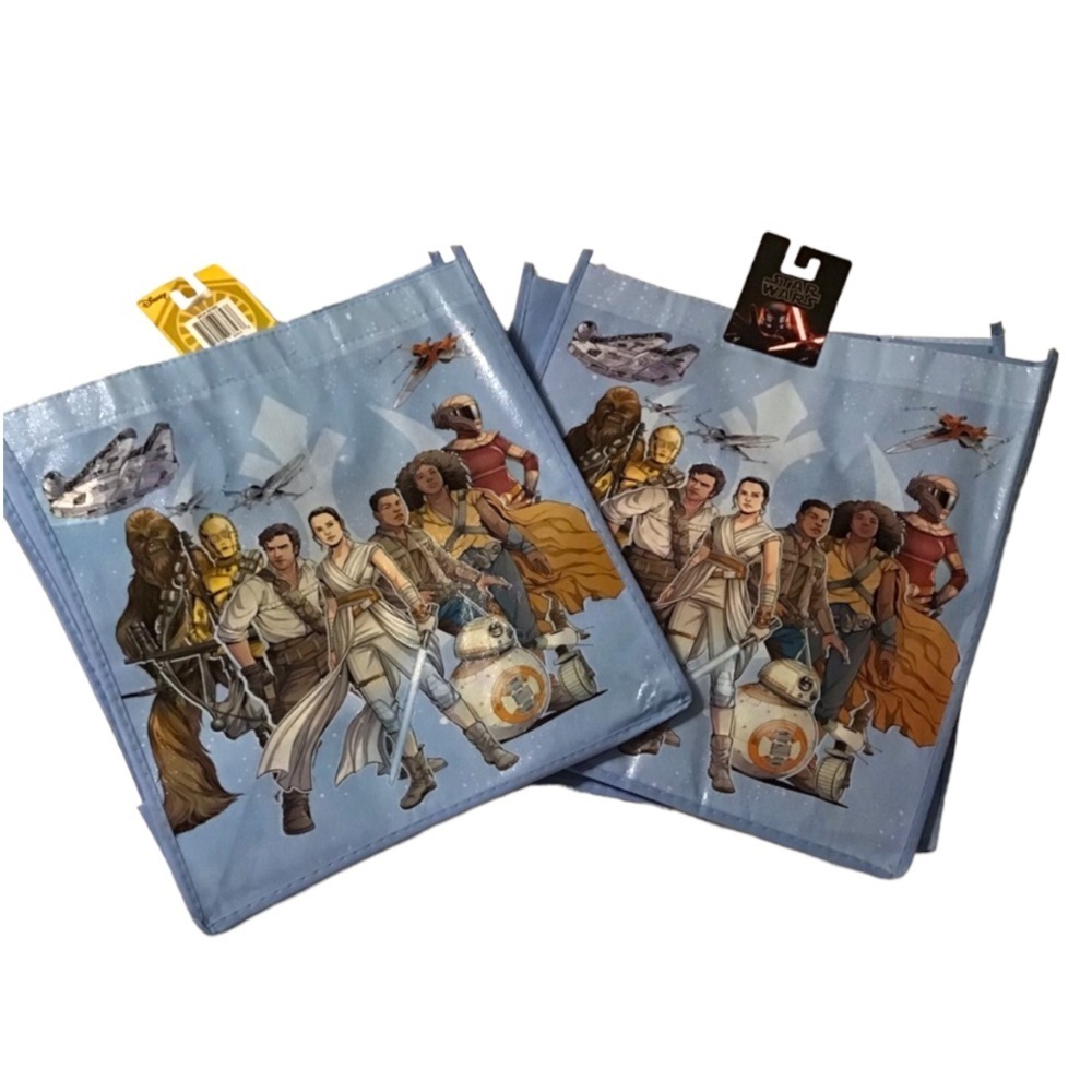 NWT Two Disney Star Wars Tote for Party, Grocery or etc Reusable Bags